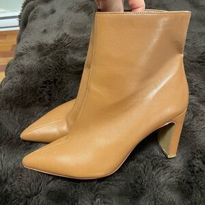 Chinese Laundry Tan Ankle Booties 3.5 inch heel